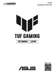 Asus 2021 TUF Gaming F15 FX506HCHEHM FX706HCHEHM Users Manual