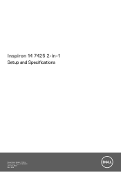 Dell Inspiron 14 7425 2-in-1 Setup and Specifications