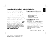 HP Presario SR1300 Creating Disc Labels with LightScribe