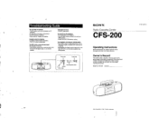 Sony CFS-200 Users Guide
