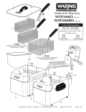 Waring WDF1000D Parts List and Exploded Diagram