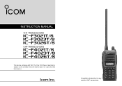 Icom IC-F3021 / F4021 Instruction Manual
