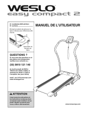 Weslo Easy Compact 2 Treadmill French Manual