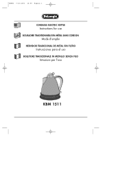 DeLonghi KBM1511 Owner Manual