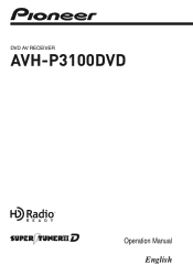 Pioneer AVH P3100DVD Owner's Manual