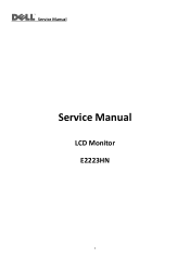 Dell E2223HN Monitor Simplified Service Manual