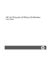 HP LA1951g HP LA1751g and LA1951g LCD Monitors