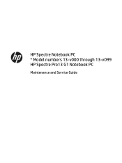 HP Spectre Pro 13 Maintenance and Service Guide