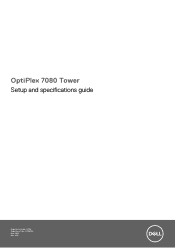 Dell OptiPlex 7080 Tower Setup and specifications guide