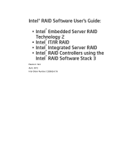 Intel RS25FB044 Software User's Guide