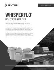 Pentair WhisperFlo High Performance Pump WhisperFlo High Performance Pump Motor pre-2021 Models -- Spanish