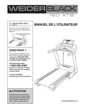 Weider Black 160 Xtb Treadmill Canadian French Manual