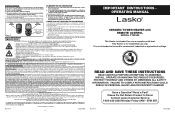 Lasko CT22539 User Manual