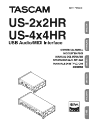 TASCAM US-2x2HR Owners Manual