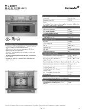 Thermador MC30WP Product Spec Sheet