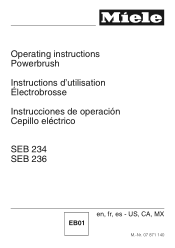 Miele S 5381 Gemini Operating manual for SEB 234/236