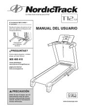 NordicTrack T12 Si Cwl Treadmill Spanish Manual