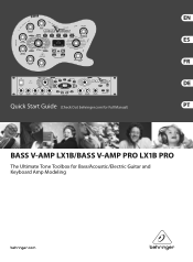 Behringer VIRTUAL AMPLIFICATION BASS V-AMP Quick Start Guide