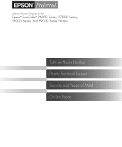 Epson SureColor P7000 Commercial Edition Warranty Statement