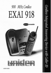 Uniden EXAI918 English Owners Manual