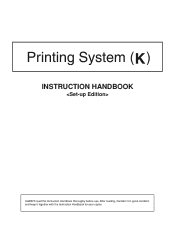 Kyocera KM-2030 Printing System (K) Instruction Handbook (Setup Edition)