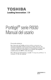 Toshiba Portege ORACLER930 User Guide