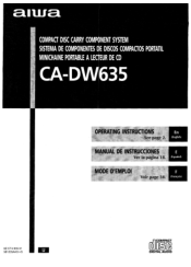 AIWA CA-DW635 Operating Instructions