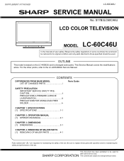 Sharp LC-60C46U Service Manual