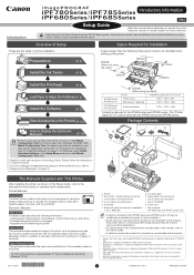 Canon imagePROGRAF iPF785 Setup Guide