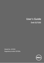 Dell E1715S Dell  Monitor User Guide