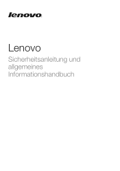 Lenovo IdeaPad N586 (German) Safty and General Information Guide