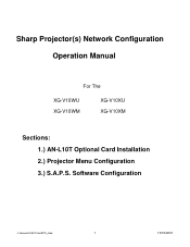 Sharp XG-V10WLP Operation Manual