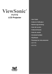 ViewSonic PJ1172 PJ1172 User Guide, English