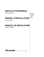 Thermador WD30JP Installation Instructions