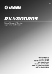 Yamaha RX-V800RDS Owner's Manual