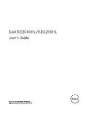 Dell SE2218HL Monitor Users Guide