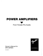 Fender SPA-13000 Owners Manual