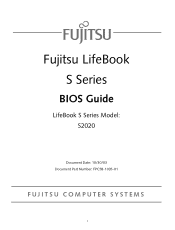Fujitsu S2020 S2020 BIOS Guide