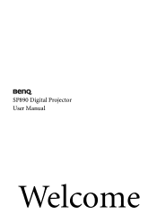 BenQ SP890 User Manual