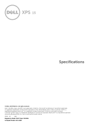 Dell XPS L511X Specifications
