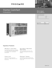 Frigidaire FFRA0611Q1 Product Specifications Sheet