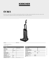 Karcher CV 38/1 Product information