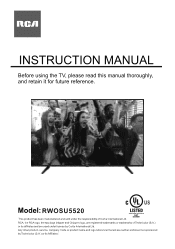 RCA RWOSU5520 English Manual