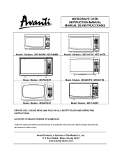 Avanti MO1108SST Instruction Manual