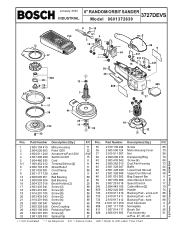 Bosch 3727DEVS Parts List