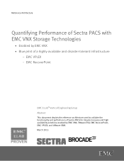 Dell VNX2 Quantifying Performance of Sectra PACS with EMC VNX Storage Technologies Reference Architecture