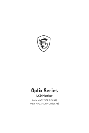 MSI Optix MAG274QRF-QD User Manual