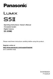 Panasonic DC-S5M2 Owners Manual