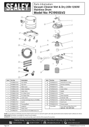 Sealey PC195SD Parts Diagram