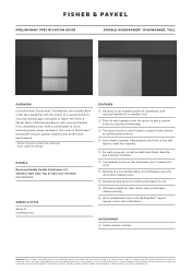 Fisher and Paykel DD24DT4NX9 Preliminary Specification Guide Double DishDrawertm